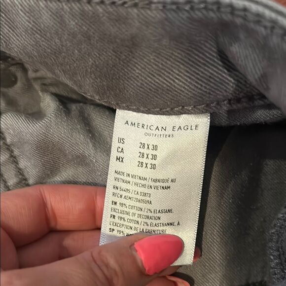 American Eagle Outfitters Athletic Gray Straight Leg‎ Jeans - Picture 4 of 6
